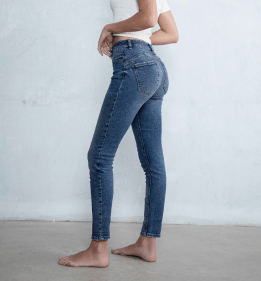 Naf Naf - Jean Para Mujer Tono Medio Claro Wide Leg Long Tir