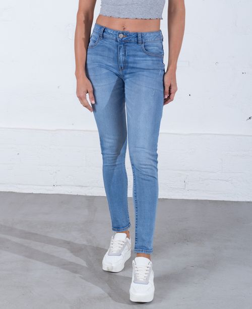 Jean para mujer tono claro Jegging tiro alto Anna infaltable