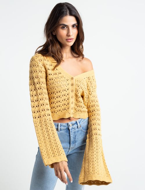 Suéter tejido de diseño abierto