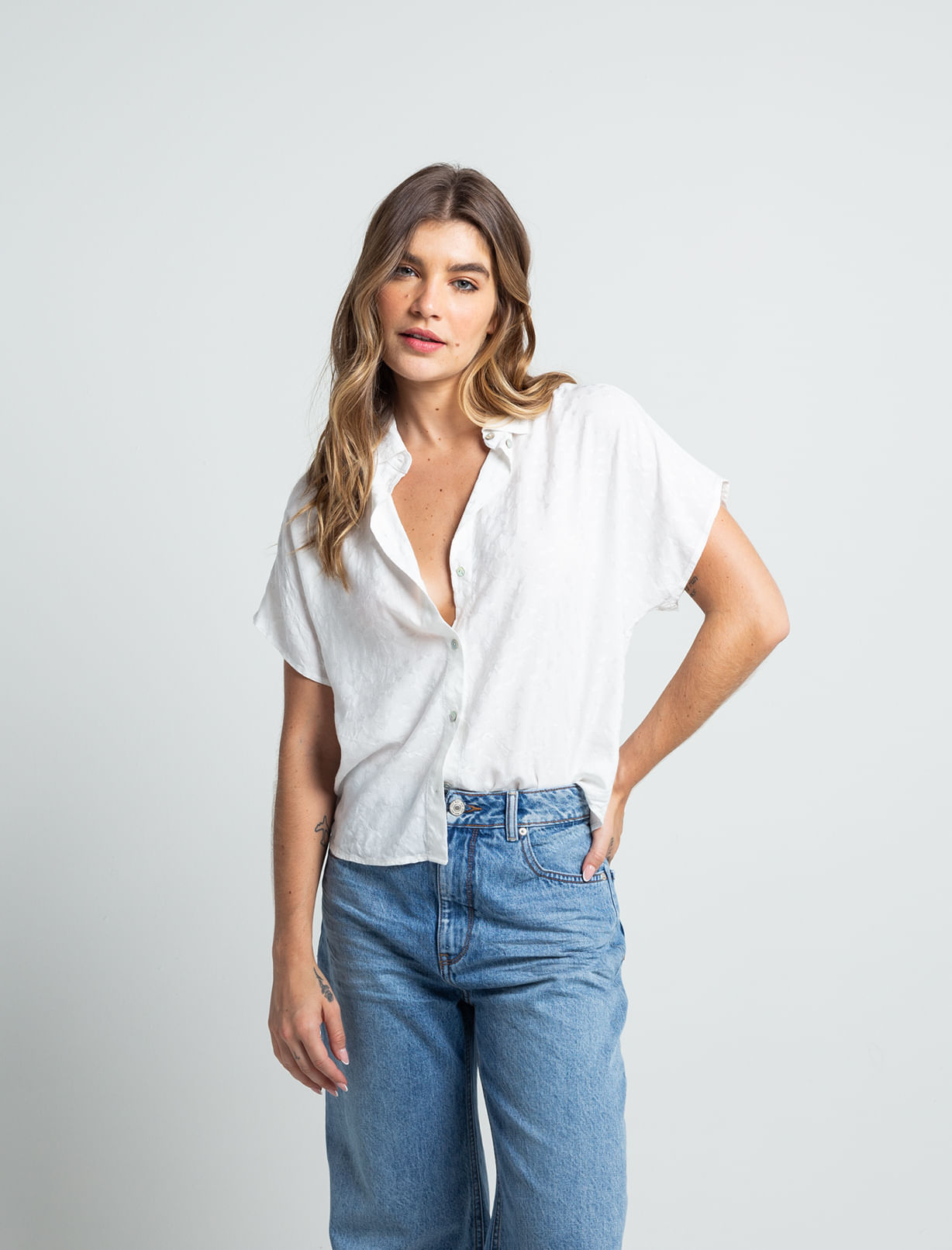 Blusa mujer NAF NAF SENC 11 TALLA 42 COLOR ESTAMPADO