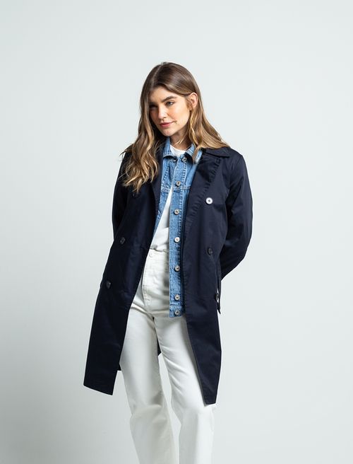 Chaqueta larga de botones