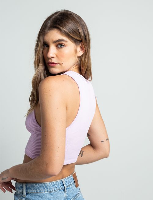 Camiseta manga sisa tipo crop