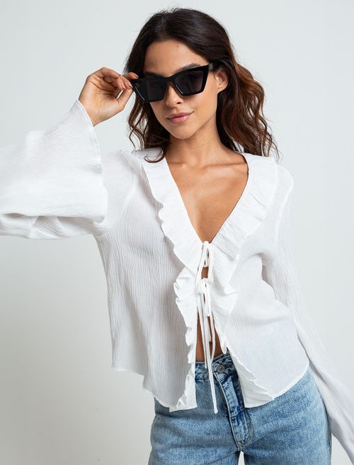 Camisa de diseño abierto