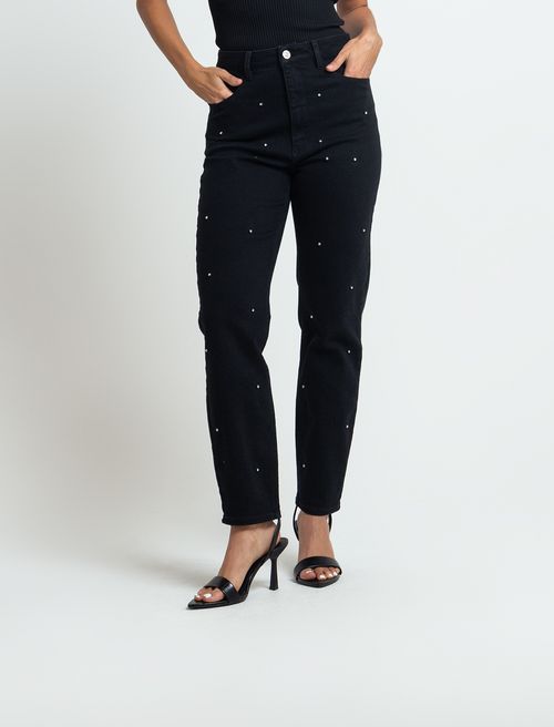 Pantalón con apliques brillantes
