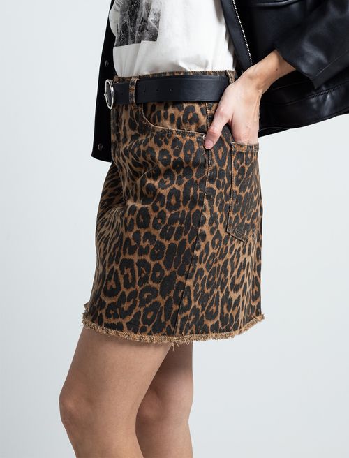 Falda de animal print