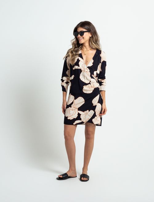 Vestido con estampado de flores