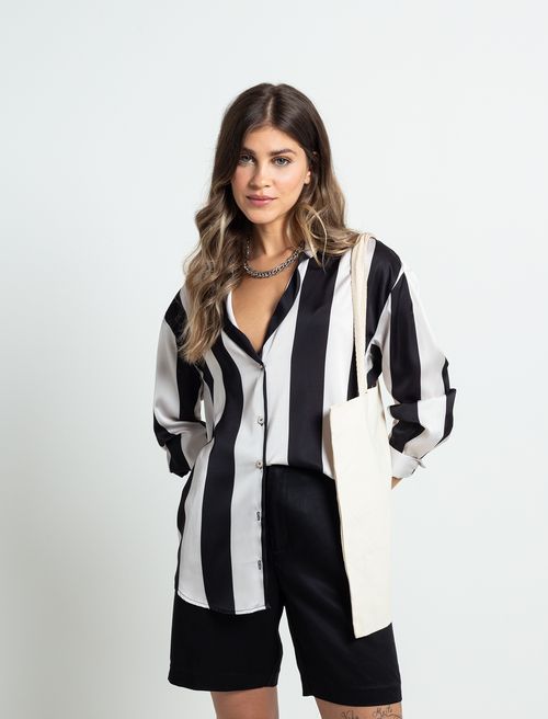 Camisa larga de botones