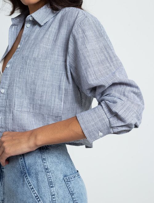 Camisa de largo cropped