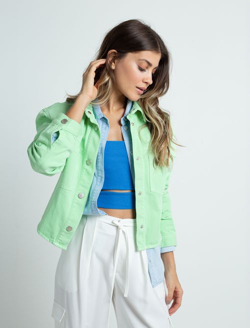 Chaqueta de largo pretinero