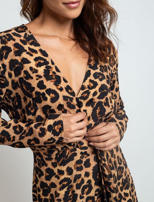 Vestido con estampado animal print
