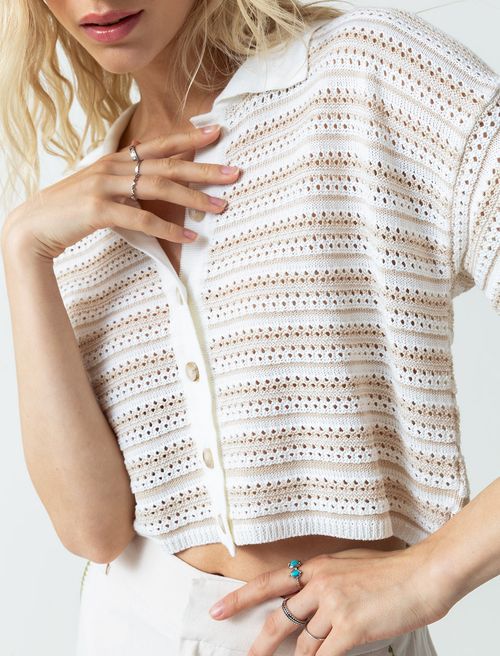 Camisa tejida de botones