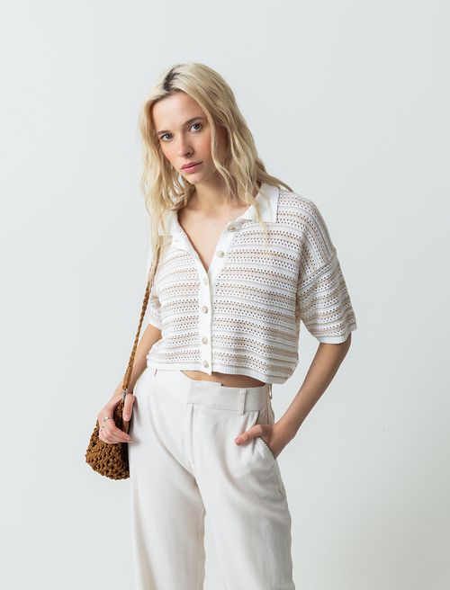 Camisa tejida de botones