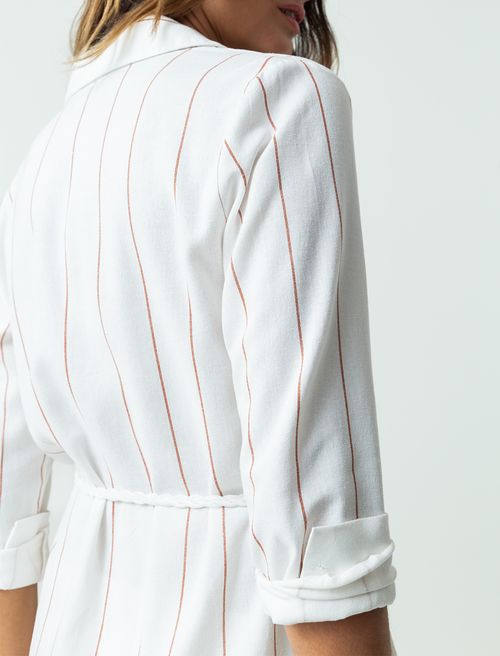 Vestido corto de rayas