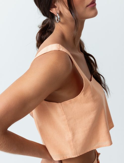 Camisa de escote recto