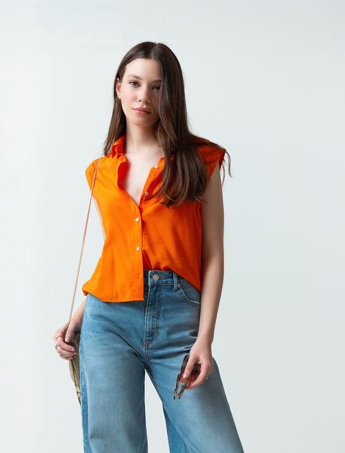 Camisa de diseño abierto