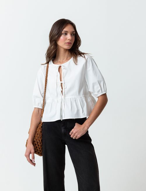 Camisa de corte con bolero