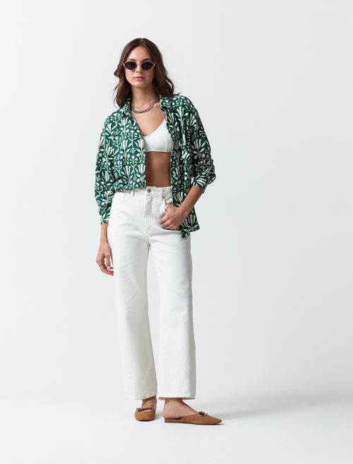 Camisa estampada manga larga