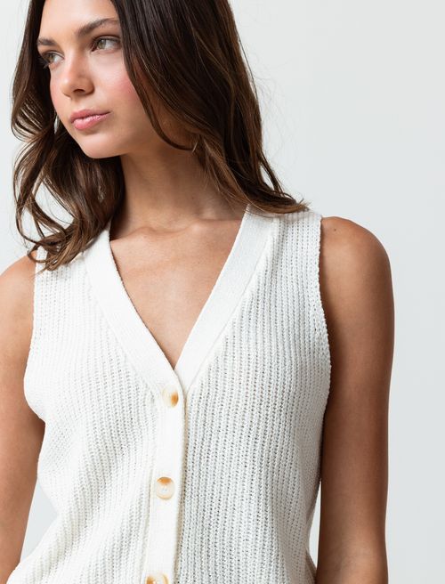 Camisa tejida tipo chaleco