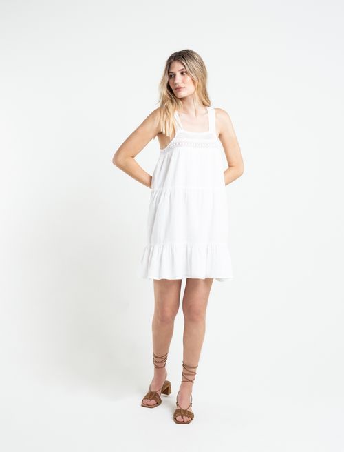 Vestido corto de tiras
