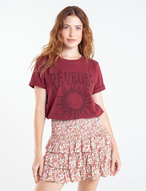 Camiseta estampada manga corta