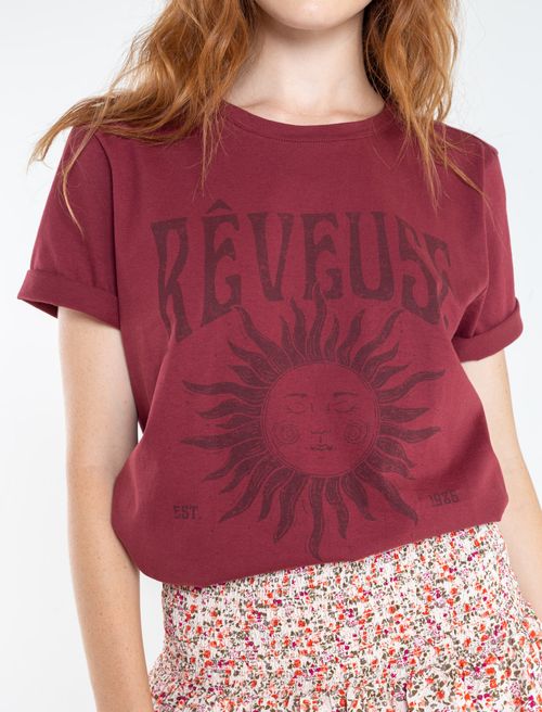 Camiseta estampada manga corta