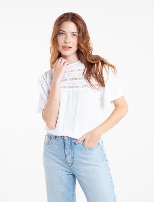 Camisa manga corta amplia