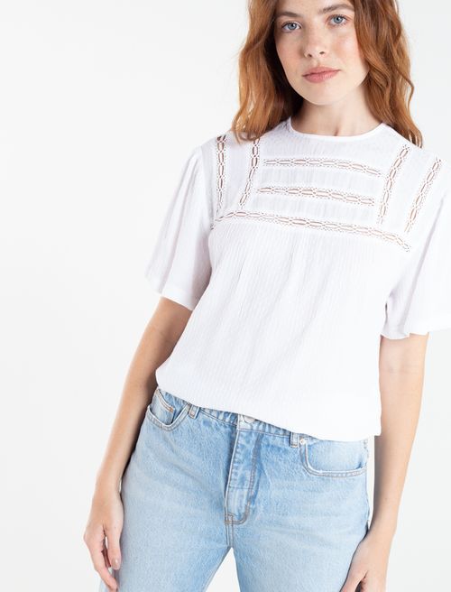 Camisa manga corta amplia