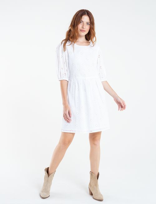 Vestido corto manga corta