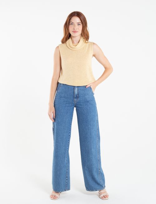 Camisa tejida cuello alto