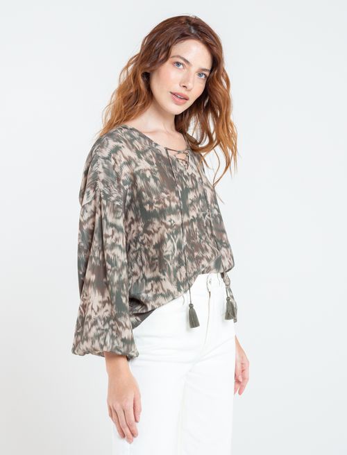 Camisa manga larga amplia