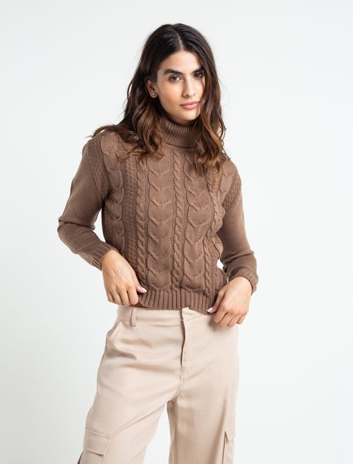 Buzo tejido de cuello alto