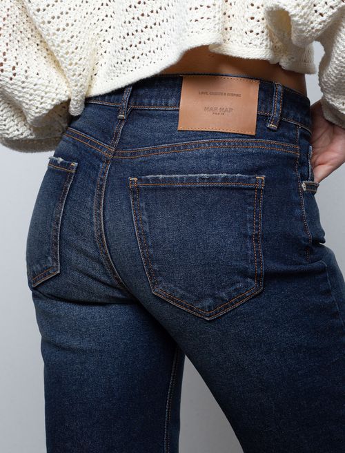 Jean Straight con desgaste