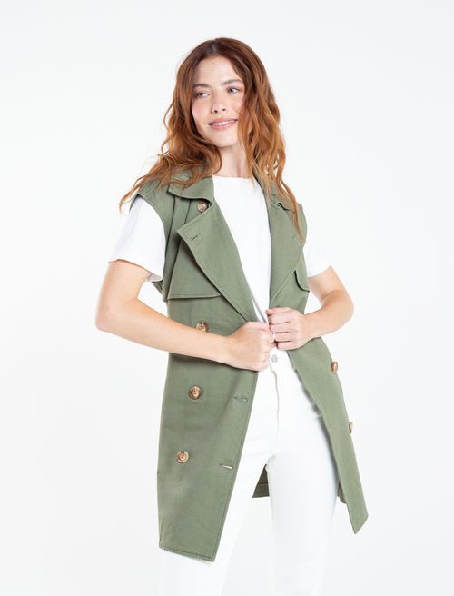 Blazer manga corta con cinturón