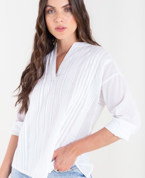 Camisa manga larga con prenses