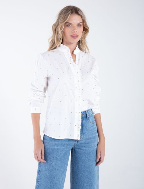 Camisa clásica con bordados