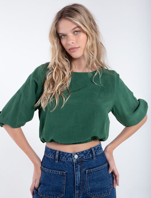Camisa con espalda descubierta y tira para amarrar