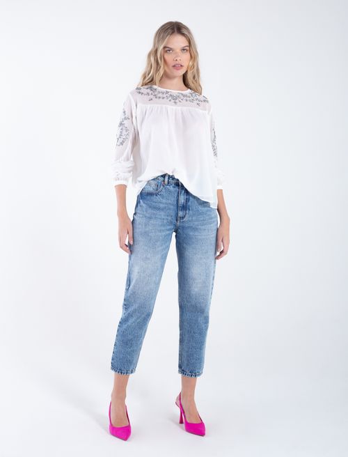 Camisa manga larga con malla