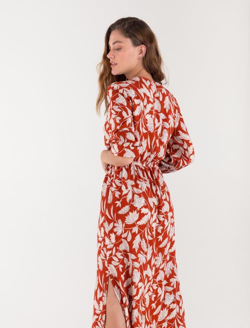Vestido largo estampado