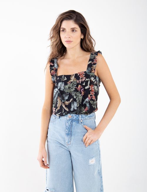 Camisa de tiras con boleros