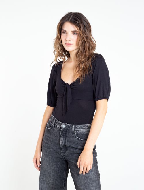 Body con tiras para anudar en frente