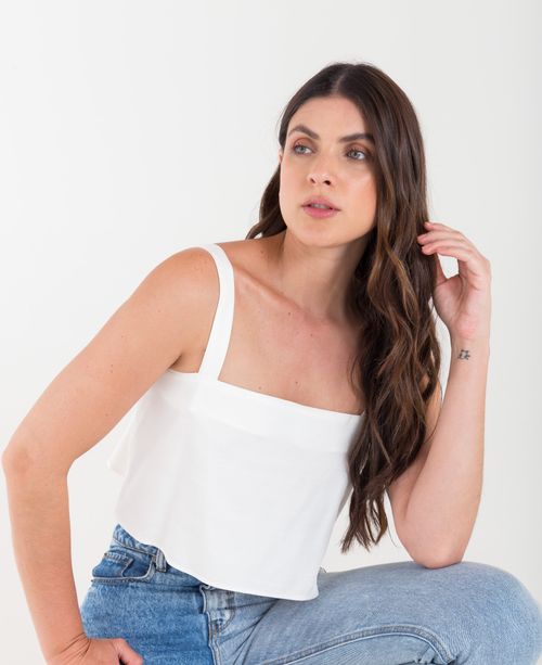 Camisa cuello cuadrado de tiras