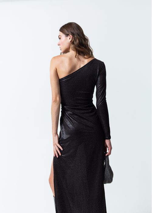 Vestido con efecto brillo