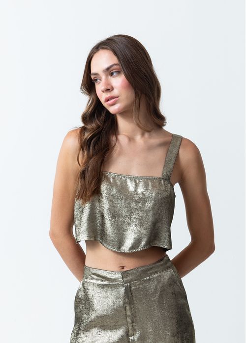 Camisa tipo crop top
