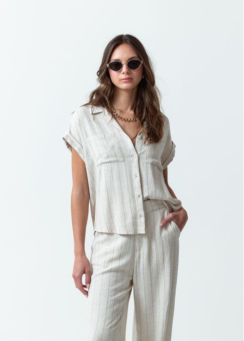 Camisa manga corta con guardapolvo