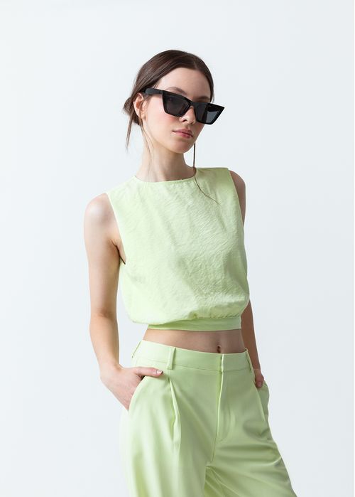 Camisa con elástico en cintura