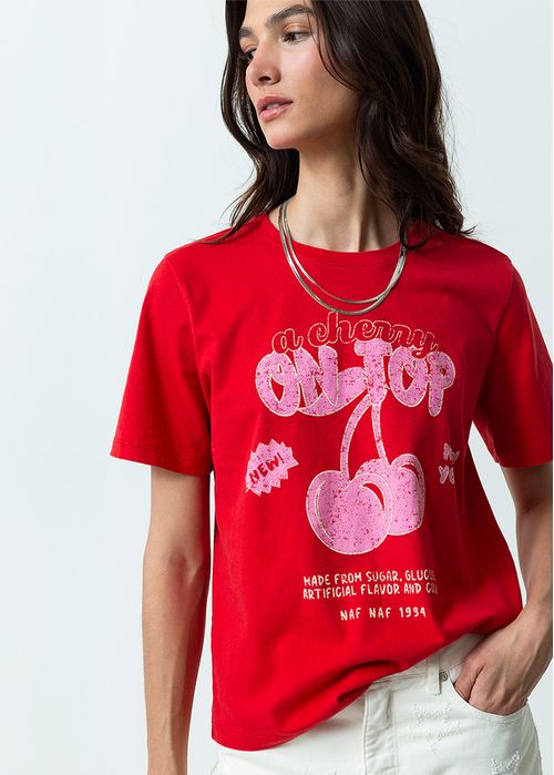 Camiseta estampada en frente