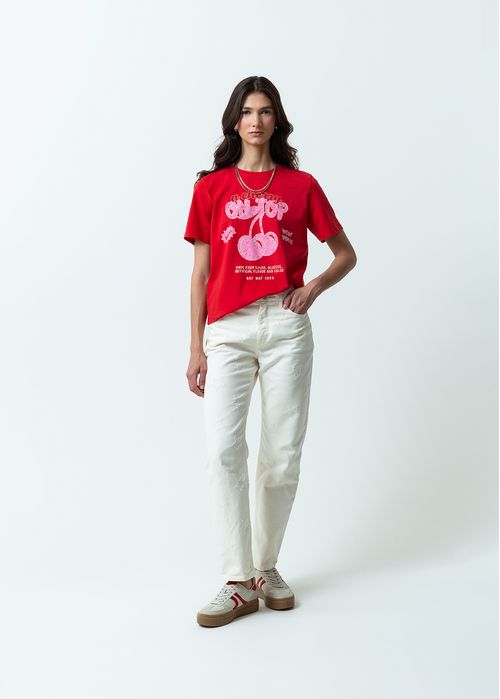 Camiseta estampada en frente
