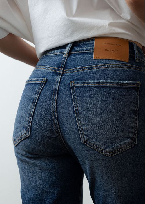 Jean Push Up de largo cropped