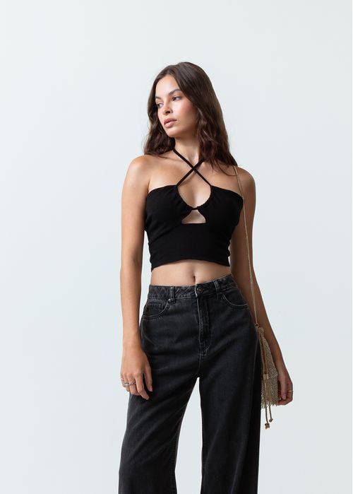 Camiseta tipo crop