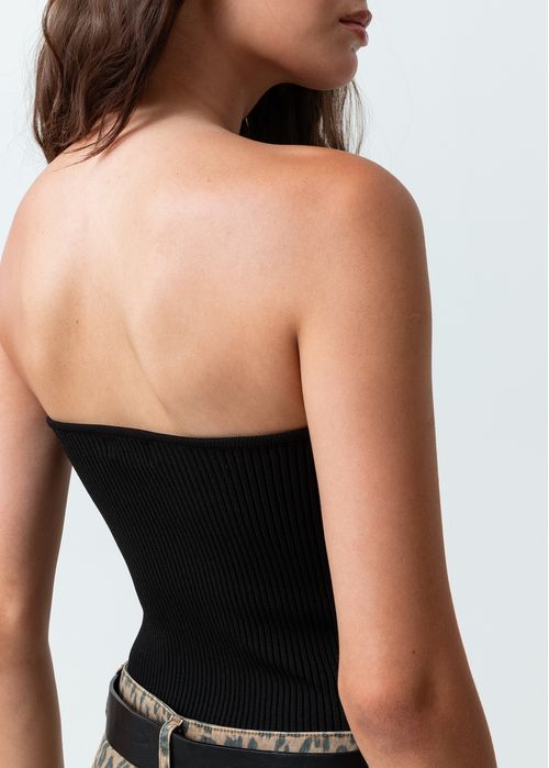 Camisa tejida strapless